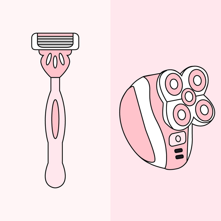 two different kinds of razors side-by-side