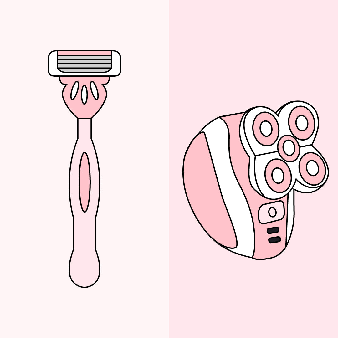 two different kinds of razors side-by-side