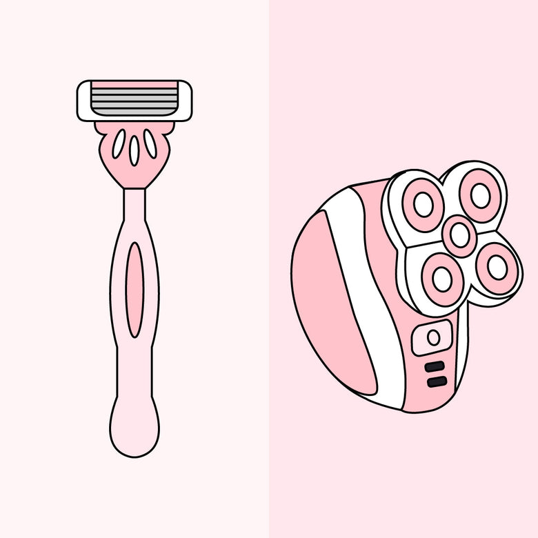 two different kinds of razors side-by-side
